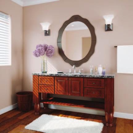 hinges reate this vanity and mirror in any door, any specie, any finish, including custom stain, custom stain with glaze, custom paint and custom paint with glaze. Excludes amboo, Rosewood, Wenge.