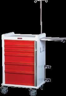 Warranty: 12 Years on Carts 1 Year on Locks & Moving Parts Dimensions: 45.75 High 32 Wide 25 Deep 136 Lbs. Keyed Lock Carts with Rails and Organizers 6 Drawers One 4, Two 3.25, Two 6.5 & One 9.