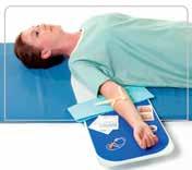 Slippery bottom allows for easy insertion under patient s shoulder with minimal patient movement. Patient s weight holds it in place. Cleanable with any type of disinfectant.