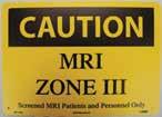 Sign, Zone 3 Rigid Plastic Caution -