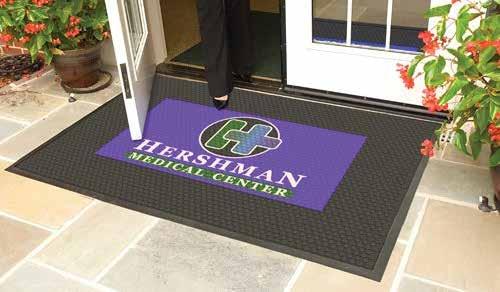 surface for your company logo or promotional message. Popular messages are UV stable and very durable.
