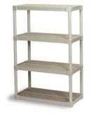 Shelves STRUCTO TUFF SHELVES Structo Tuff Shelves are ideal for commercial use with chemical dispensing jugs, office supplies and other items in warehouses, offices and janitor closets.