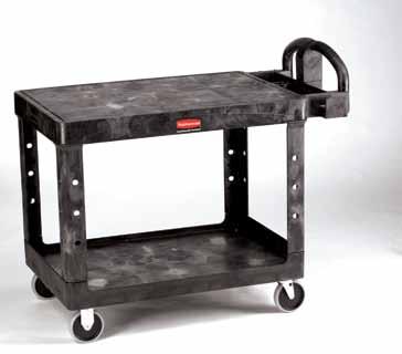 material handling: Utility & Service Carts 105 Heavy-Duty Flat Shelf Utility Carts Versatile work surface and quiet TPR casters make the Heavy-Duty Flat Shelf Utility Cart perfect for front- or