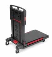 n narrow PROFILE Easily navigate through doorways and hallways. ergonomic handle n Designed for comfort. push buttons Depress buttons to easily convert from utility cart to platform truck.