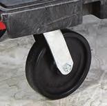 THERMOPLASTIC RUBBER (TPR) TPR casters absorb shock and provide floor surface protection and quiet operation. Chemical- and water-resistant.