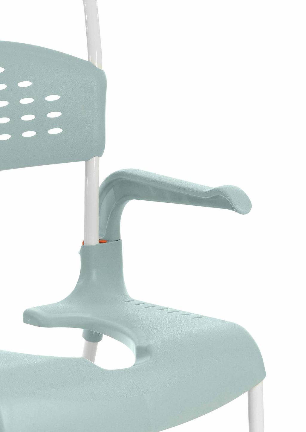 Etac Clean shower commode chair Etac Clean is secure, safe and simple for both users and carers.