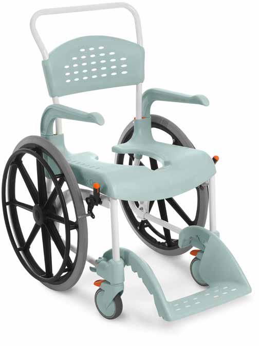 Easy to manoeuvre, for the independent user The Etac Clean 24-inch wheels