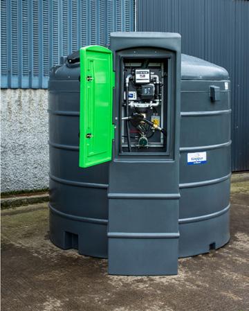 The tanks are fitted with a lockable cabinet offering security for in-house equipment. The Kingspan FuelMaster provides our clients with ecellent, cost-saving and compliant diesel storage solutions!
