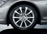 Mercedes-Benz light-alloy wheels 5-spoke wheel 48.3 cm (19 inch) Finish: titanium silver Wheel: 8.
