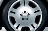 bolts or hub caps Almizar 5-spoke wheel ıncenıo light-alloy wheel 48.3 cm (19 inch) Finish: titanium silver, high-sheen Wheel: 8.