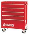 McAnax 7 Drawer Roller Cabinet with Tools Battery Chargers and Boosters TBRS0783 Available with ball bearing slides (BBS) Protective drawer liner in every drawer Internal locking system Aluminium
