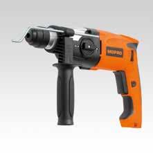 ProfiHammer MHK 550 Drilling in concrete, brick and masonry, recommended drilling range up to Ø 12 mm Drilling in wood up to Ø 25 mm Drilling in steel up to Ø 13 mm Best power to weight ratio in the
