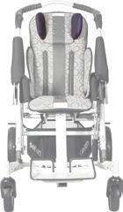 Seat shell is covered by fully detachable soft padded textile upholstery in fashionable design.
