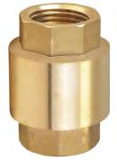 CASS 125 Brass Vertical ift Check Valve Fig.5307 Vertical ift In-ine Type Metal Disc NBR Seat Size Range: 15mm(1/2")~100mm(4") Working Pressure 200 psi (13.