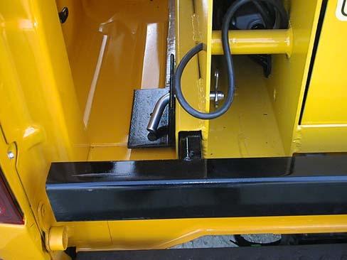 Be sure not to drill through any truck bed reinforcements, vehicle electrical and mechanical systems. 8. Bolt front mount brackets to truck bed. Insert bumper into frame tubing. ( Fig 4 ) 9.