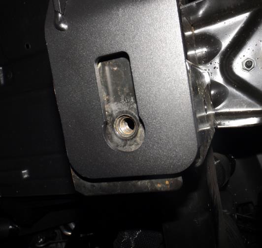 With the help of at least two others, and a floor jack to support the center of the bumper and help to keep it level, lift the Fab Fours bumper into place. Do Not Fully Tighten, Hand Tighten Only! C.