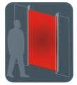 LAMBDA TM 2D - Entrance Protection A screen of infrared beams acts as an invisible safety curtain.