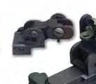 95 (Part # YHM-9680) Bushmaster s flip-up rear sight for AR15 type Flattop Receivers features a steel base, a quick release thumb screw, and an aluminum stem.