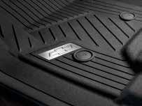 FRONT PREMIUM ALL-WEATHER FLOOR LINERS In Jet Black or Cocoa with Satin Chrome bowtie logo for Silverado.