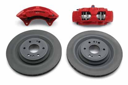The system centers around 410 mm x 32 mm (16.1-inch x 1.3-inch) Duralife rotors that feature a hardened surface to reduce corrosion and provide quieter braking with less vibration.
