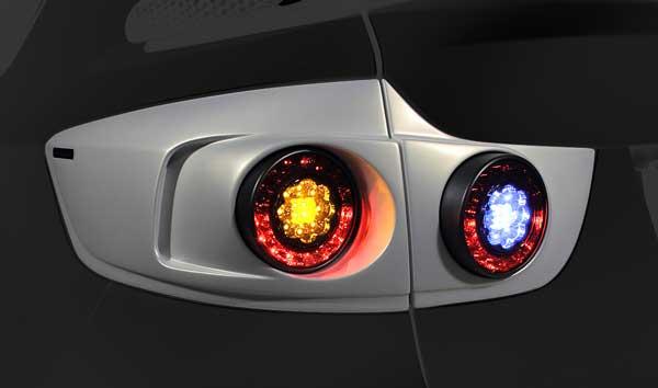 Aerodynamics LEDtaillamp unit in fiberglass version for BMW X6 E71 incl.