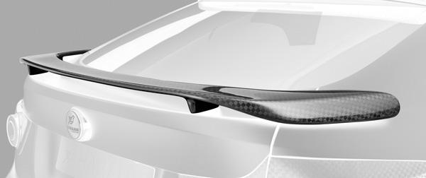 Aerodynamics in Carbon rear spoiler large carbon checkered flag