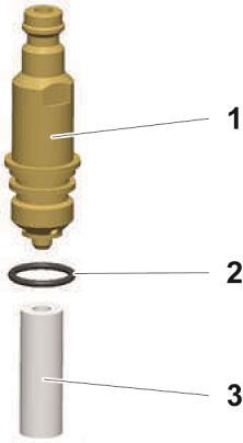 fig. 12 1. Check valve unit (supplementary air) 2. Powder hose quick release connection 3. Powder hopper connection 4. Injector housing 6.