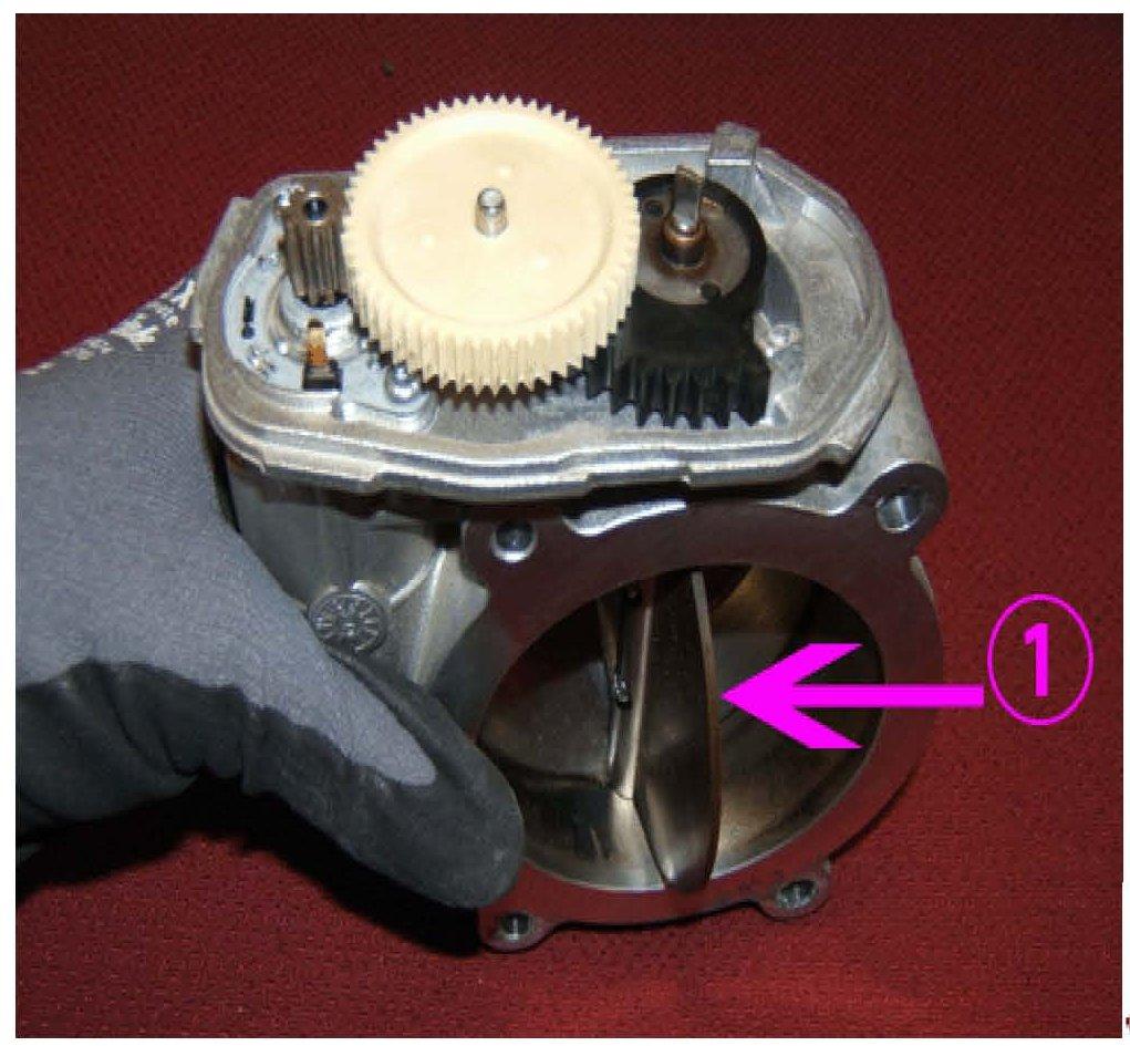 19. Grasp and hold the throttle body in the previously hand