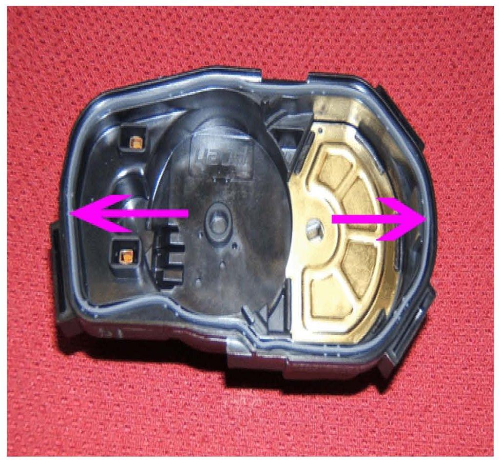 Place the TP sensor cover in the position as shown.