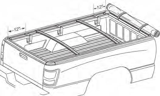 Only trucks with tapered cargo boxes will have s marked FRONT and REAR.