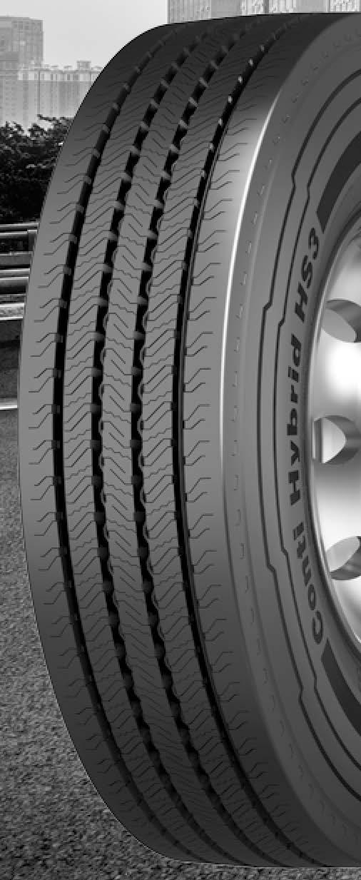 because of the new tread pattern structure Conti Hybrid HT3 (22.