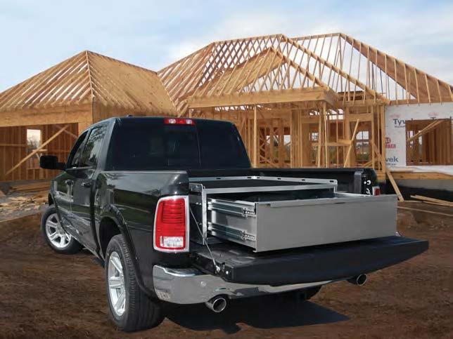 CONVERT YOUR PICKUP BED INTO A FIELD SERVICE TRUCK Our truck drawers are designed to fit over the wheel well or between them. EZ STAK's pickup drawer series are designed to fit any 5.5', 6.