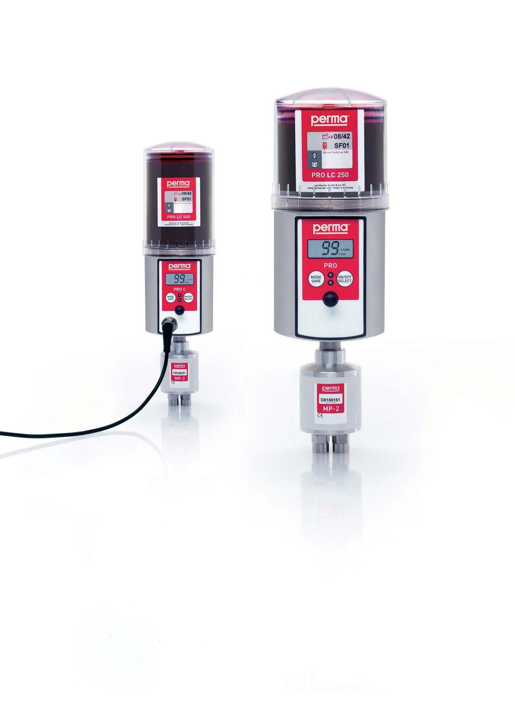 perma PRO MP-2 / PRO C MP-2 The right system for 2 lubrication points Precise lubricant delivery for two lubrication points Both systems, perma PRO MP-2 and PRO C MP-2, consist of a mechanical