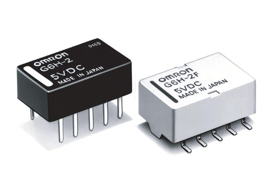 PCB Relay Ultracompact, Ultrasensitive DPDT Relay Compact size and low 5-mm profile. Low power consumption (140 mw for single-side stable, 100 to 300 mw for latching type) and high sensitivity.