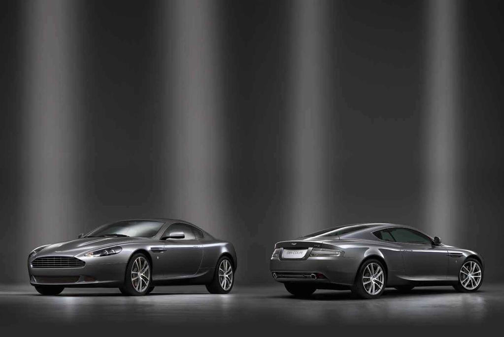 From the rear, the DB9 s sense of power, purpose and strength is emphasised by muscular rear haunches, distinctive tail and wheel arches filled with lightweight aluminium alloy wheels.