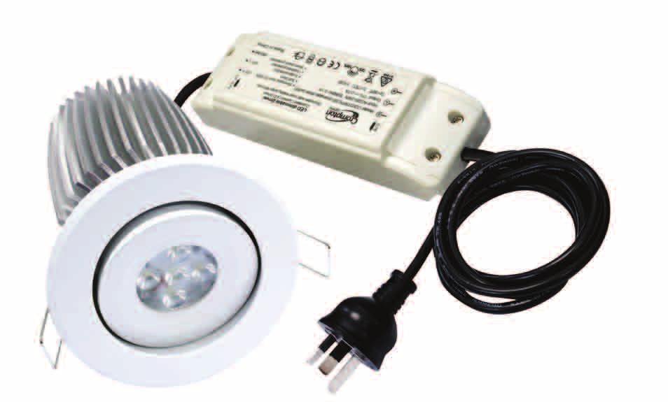 XL-LED ECO Performance Adjustable Downlight Kits Ø92mm CUT-OUT 2700K 7000K 1000K 15W ENERGY SAVING 70%* 40,000 10% 100% 490 87 ELECTRICAL Supply Voltage 230-240V AC Supply Frequency Supply Current 0.