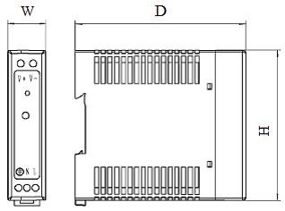 MDP SERIES - SINGLE PHASE/TWO PHASE Plastic Case DIN Rail Power Supply Dimensions (MDP18, MDP30, MDP30-1CS) Model Comparison (MDP30-1C, MDP50, MDP50-1CS, MDP60, MDP70-1CS, MDP100-1C, MDP100-2C