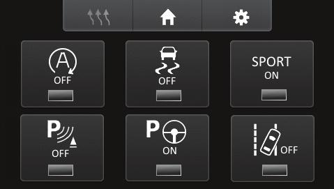 TOUCHSCREEN DISPLAY OPERATION (CONT) Hard-Button screen Important Note: Hard buttons are dependent on vehicle options, buttons shown above may not appear in all vehicles.