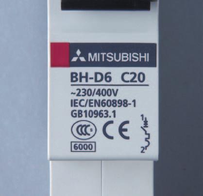 Features (1) All models fully comply with IEC regulations (2) Units can be mounted on a standard 35mm IEC rail (3) Residual current circuit breakers use an original Mitsubishi Electric IC securing
