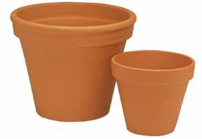 German Saucers Available SEE PAGE 423 Considered the world s finest terracotta pot High fired Crafted from finely filtered clay Smooth texture Standard Pot 00100 5 0800100 1 3/4" x 1 1/2" 288 24000