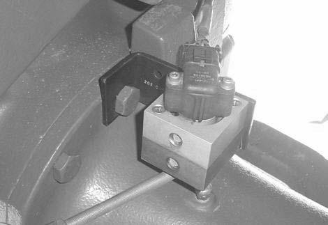 Install Wheel Angle Sensor Brackets 1. Identify the differential bolt (A) the right side of the front axle as shown. 2.