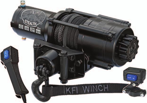 Rated Line Pull: 3500 lbs. Motor: 12V DC, 1.5 hp permanent magnet Gear Ratio: 171:1 Synthetic Cable: 3/16 D x 50 L. (Smoke Color) Winch Dimensions: 12.