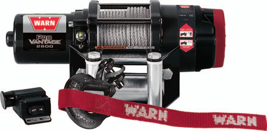 PROVANTAGE SERIES WINCHES Available in capacities from 2,500 4,500 lbs., WARN ProVantage powersports winches are built from premium parts and offer market-leading performance.
