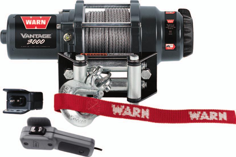 VANTAGE SERIES WINCHES The WARN Vantage line of powersports winches offers best-in-class performance at an affordable price in capacities ranging from 2,000