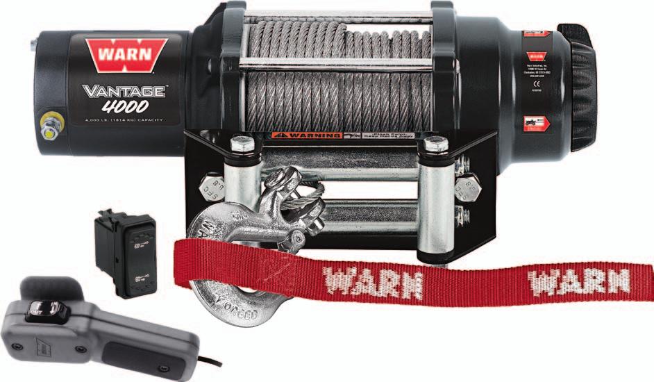 4000/4000-S VANTAGE SERIES WINCHES The WARN Vantage line of powersports winches offers best-in-class performance at an affordable price in capacities ranging from 2,000 4,000 lbs.