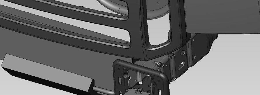 A) Slide frame mount plate into frame and align with OEM mount locations (4