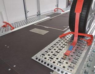 54m each), plus fully adjustable wheel chocks for professional securing.