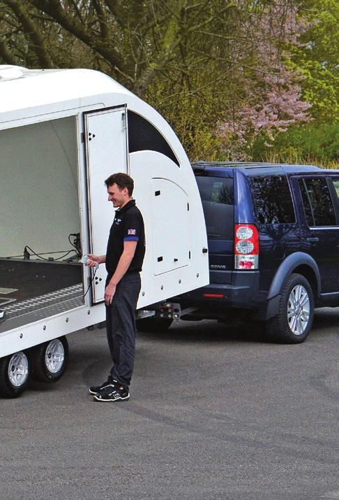 RACE TRANSPORTER 6 Driving force Enclosed transport Offering two width and three length options, the widest being the same as an HGV transporter, the Race Transporter 6 is quite capable of