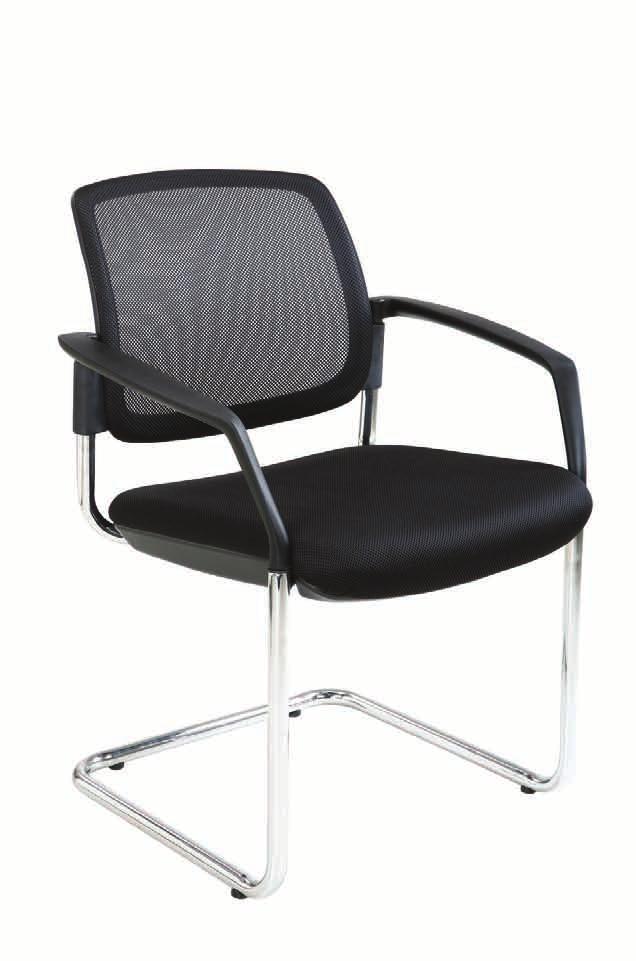 only) Upholstered back rest (indent only) Skid base frame (indent only) Without arms (indent only) The Buro Sol mesh back cantilever guest chair is a stylish look for a contemporary office and