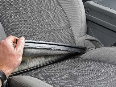 Disconnect the upholstery channels on both seats. This can be somewhat strenuous so proceed with care.